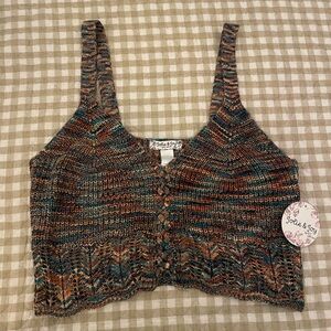 Joele & Joy Multicolor Knit Crop Top